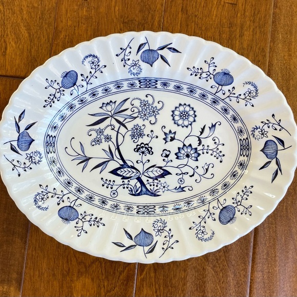 Replacement Blue Nordic by J&G Meakin English Ironstone Hand-Engraved  Platter - Picture 1 of 15
